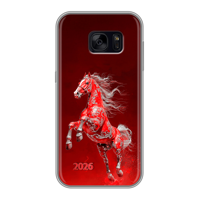 Силиконовый чехол на Samsung Galaxy S7 Edge с принтом Новый год Силиконовый чехол на Samsung Galaxy S7 Edge с принтом Новый год