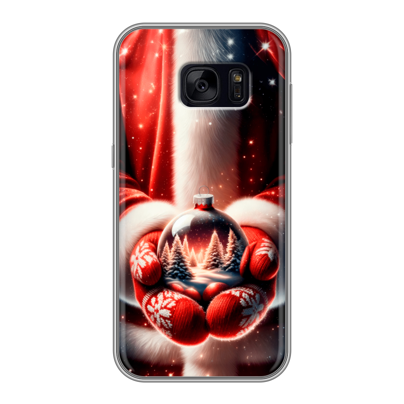 Силиконовый чехол на Samsung Galaxy S7 Edge с принтом Новый год Силиконовый чехол на Samsung Galaxy S7 Edge с принтом Новый год