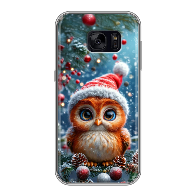 Силиконовый чехол на Samsung Galaxy S7 Edge с принтом Новый год Силиконовый чехол на Samsung Galaxy S7 Edge с принтом Новый год