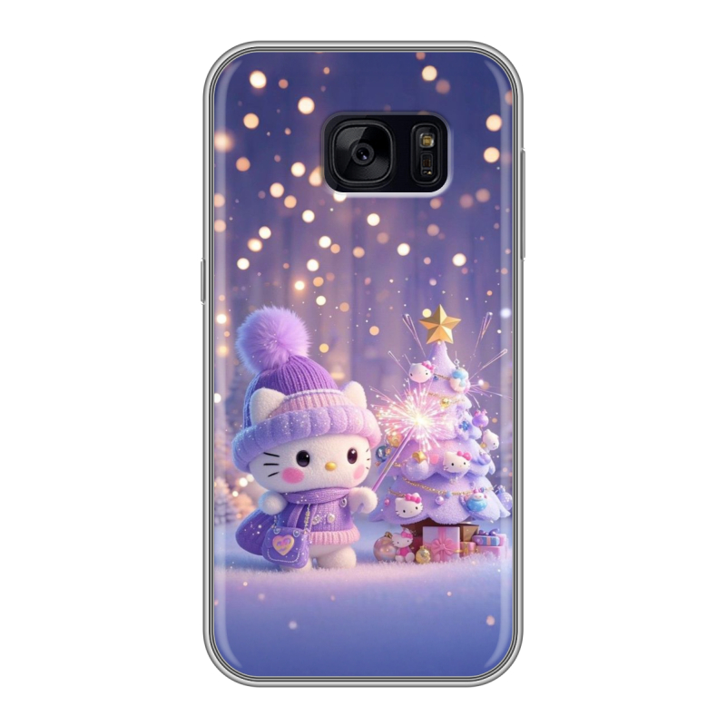 Силиконовый чехол на Samsung Galaxy S7 Edge с принтом Новый год Силиконовый чехол на Samsung Galaxy S7 Edge с принтом Новый год