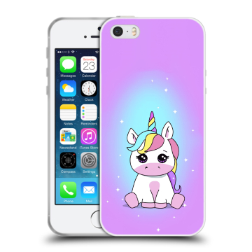 Пластиковый чехол на Iphone SE с принтом Единорог