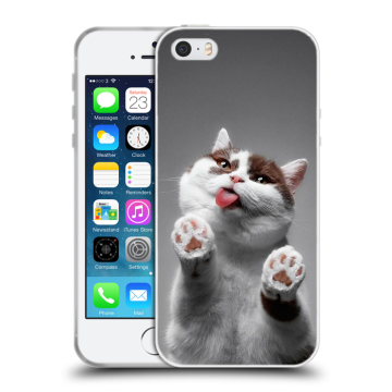 Пластиковый чехол на Iphone SE с принтом Коты