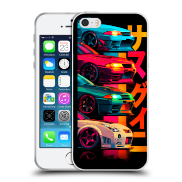 Пластиковый чехол на Iphone SE с принтом Гоночные машины Пластиковый чехол на Iphone SE с принтом Гоночные машины