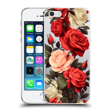 Пластиковый чехол на Iphone SE с принтом Розы Пластиковый чехол на Iphone SE с принтом Розы