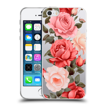 Пластиковый чехол на Iphone SE с принтом Розы Пластиковый чехол на Iphone SE с принтом Розы