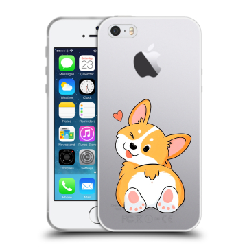 Пластиковый чехол на Iphone SE с принтом Корги Пластиковый чехол на Iphone SE с принтом Корги