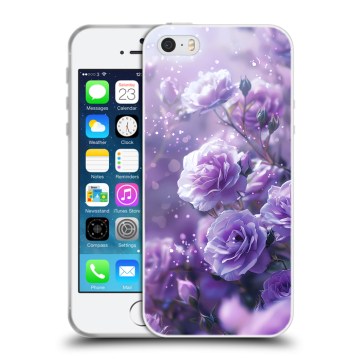 Пластиковый чехол на Iphone SE с принтом Розы цветы Пластиковый чехол на Iphone SE с принтом Розы цветы