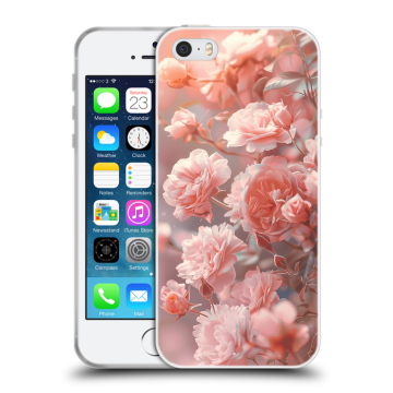 Пластиковый чехол на Iphone SE с принтом Розовые розы Пластиковый чехол на Iphone SE с принтом Розовые розы