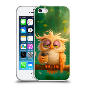 Пластиковый чехол на Iphone SE с принтом сова Пластиковый чехол на Iphone SE с принтом сова