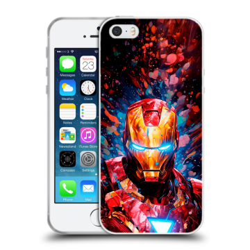 Пластиковый чехол на Iphone SE с принтом Железный человек Ironman Пластиковый чехол на Iphone SE с принтом Железный человек Ironman