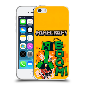 Пластиковый чехол на Iphone SE с принтом Майнкрафт Minecraft Пластиковый чехол на Iphone SE с принтом Майнкрафт Minecraft
