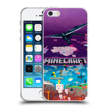 Пластиковый чехол на Iphone SE с принтом Майнкрафт Minecraft Пластиковый чехол на Iphone SE с принтом Майнкрафт Minecraft