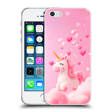 Пластиковый чехол на Iphone SE с принтом Единорог Пластиковый чехол на Iphone SE с принтом Единорог