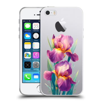 Пластиковый чехол на Iphone SE с принтом Цветы орхидеи