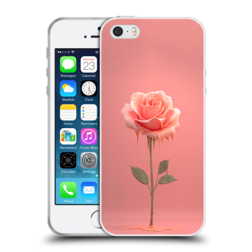Пластиковый чехол на Iphone SE с принтом Розовая роза
