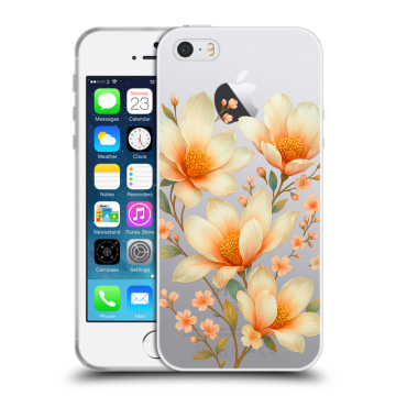 Пластиковый чехол на Iphone SE с принтом Цветы