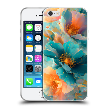 Пластиковый чехол на Iphone SE с принтом Цветы