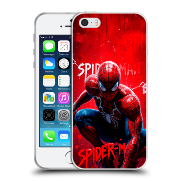 Пластиковый чехол на Iphone SE с принтом Spiderman Человек паук Пластиковый чехол на Iphone SE с принтом Spiderman Человек паук