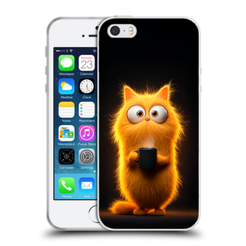 Пластиковый чехол на Iphone SE с принтом Смешной кот Пластиковый чехол на Iphone SE с принтом Смешной кот