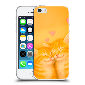 Пластиковый чехол на Iphone SE с принтом Милые котята Пластиковый чехол на Iphone SE с принтом Милые котята