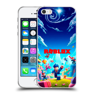 Пластиковый чехол на Iphone SE с принтом Roblox Роблокс Пластиковый чехол на Iphone SE с принтом Roblox Роблокс