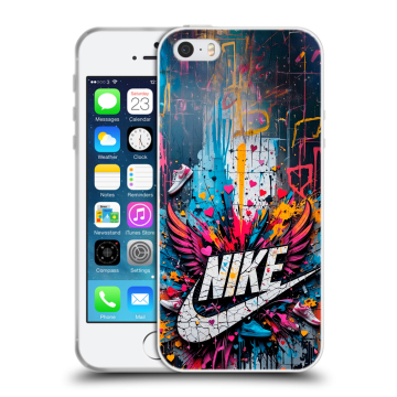 Пластиковый чехол на Iphone SE с принтом Nike Найк Пластиковый чехол на Iphone SE с принтом Nike Найк