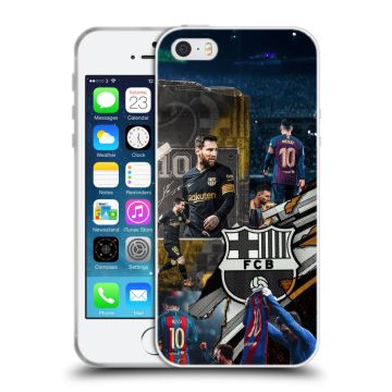 Пластиковый чехол на Iphone SE с принтом Messi Barcelona Пластиковый чехол на Iphone SE с принтом Messi Barcelona