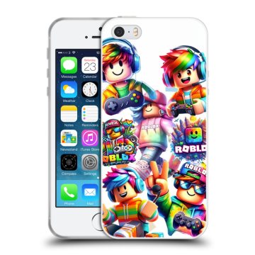 Пластиковый чехол на Iphone SE с принтом Roblox Роблокс Пластиковый чехол на Iphone SE с принтом Roblox Роблокс