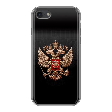 Силиконовый чехол на Apple iPhone 7 с принтом Герб России