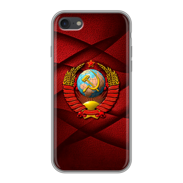 Силиконовый чехол на Apple iPhone 7 с принтом Герб СССР