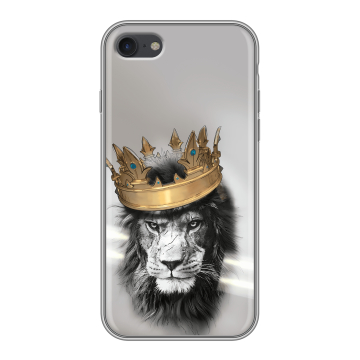 Силиконовый чехол на Apple iPhone 7 с принтом Лев с короной