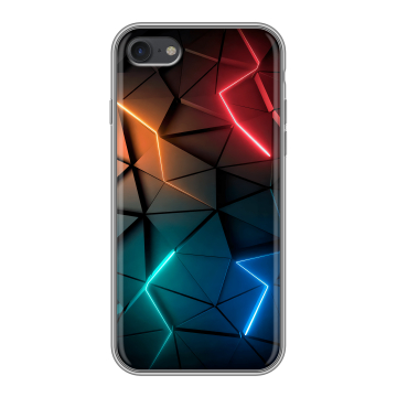 Силиконовый чехол на Apple iPhone 7 с принтом Абстракция неон