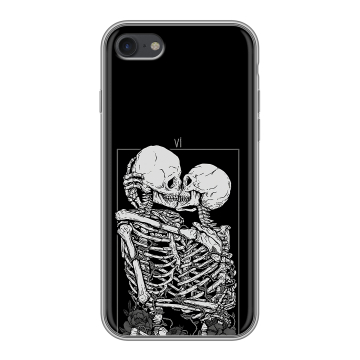 Силиконовый чехол на Iphone 7 с принтом Поцелуй скелетов Силиконовый чехол на Iphone 7 с принтом Поцелуй скелетов