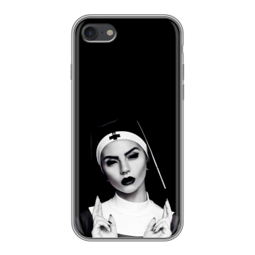 Силиконовый чехол на Iphone 7 с принтом монашка Силиконовый чехол на Iphone 7 с принтом монашка