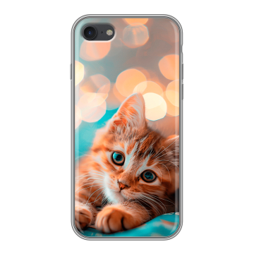 Силиконовый чехол на Iphone 7 с принтом котик Силиконовый чехол на Iphone 7 с принтом котик