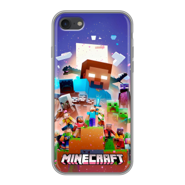 Силиконовый чехол на Iphone 7 с принтом Майнкрафт Minecraft Силиконовый чехол на Iphone 7 с принтом Майнкрафт Minecraft