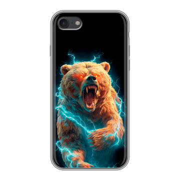 Силиконовый чехол на Iphone 7 с принтом Медведь Силиконовый чехол на Iphone 7 с принтом Медведь