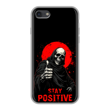 Силиконовый чехол на Iphone 7 с принтом смешной скелет Силиконовый чехол на Iphone 7 с принтом смешной скелет
