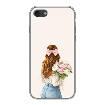 Силиконовый чехол на Iphone 7 с принтом женский Силиконовый чехол на Iphone 7 с принтом женский
