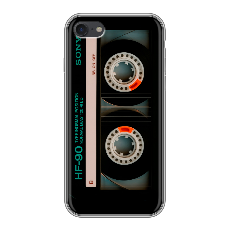 Силиконовый чехол на Apple iPhone 7 с принтом Кассета Силиконовый чехол на Apple iPhone 7 с принтом Кассета