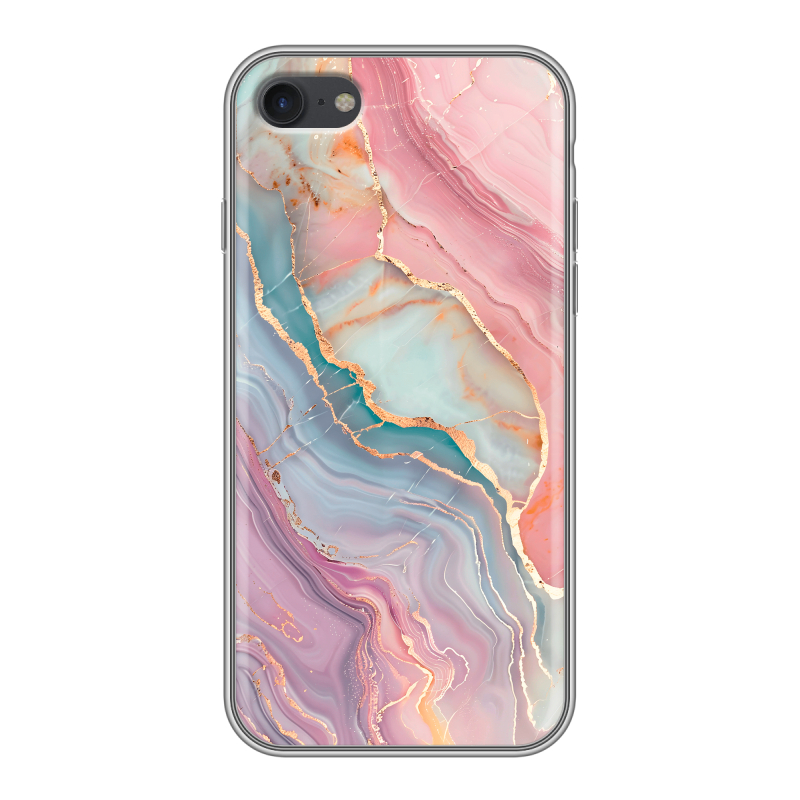 Силиконовый чехол на Apple iPhone 7 с принтом розовый мрамор Силиконовый чехол на Apple iPhone 7 с принтом розовый мрамор