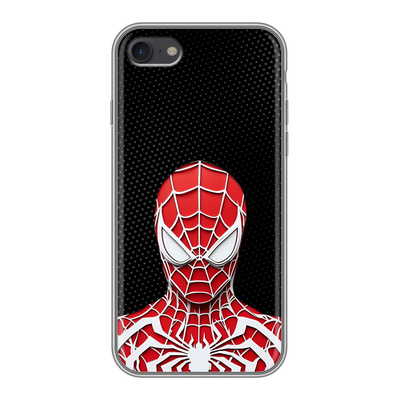 Силиконовый противоударный чехол на Iphone 7 с принтом человек паук spiderman Силиконовый противоударный чехол на Iphone 7 с принтом человек паук spiderman