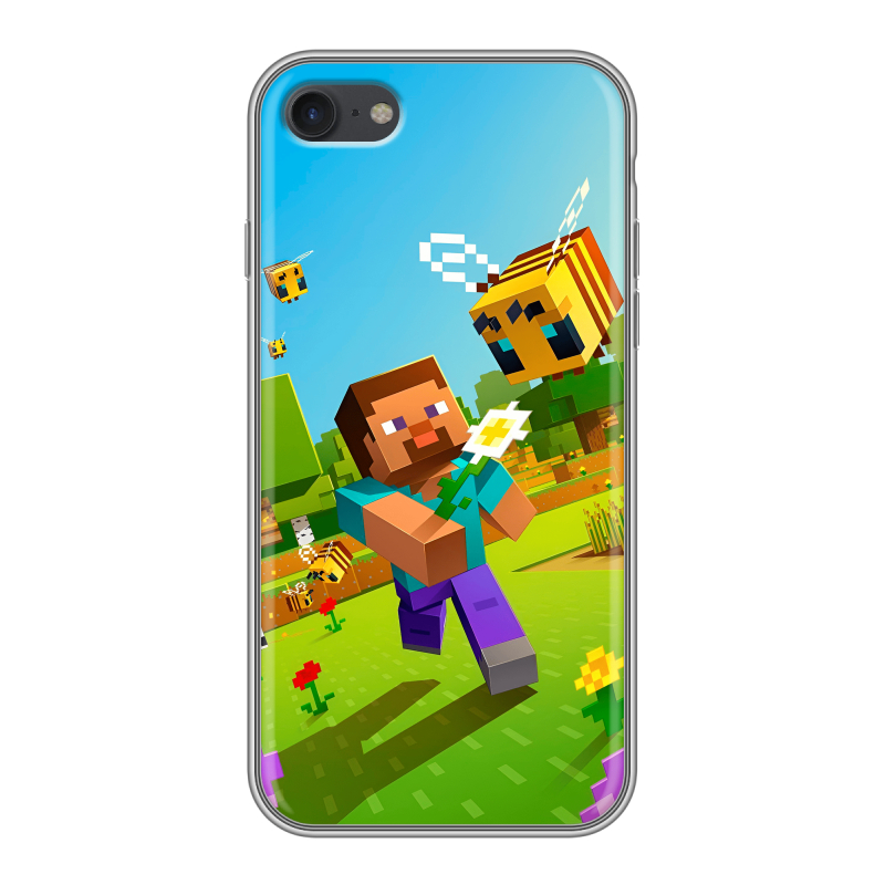 Силиконовый чехол на Apple iPhone 7 с принтом Майнкрафт Minecraft Силиконовый чехол на Apple iPhone 7 с принтом Майнкрафт Minecraft
