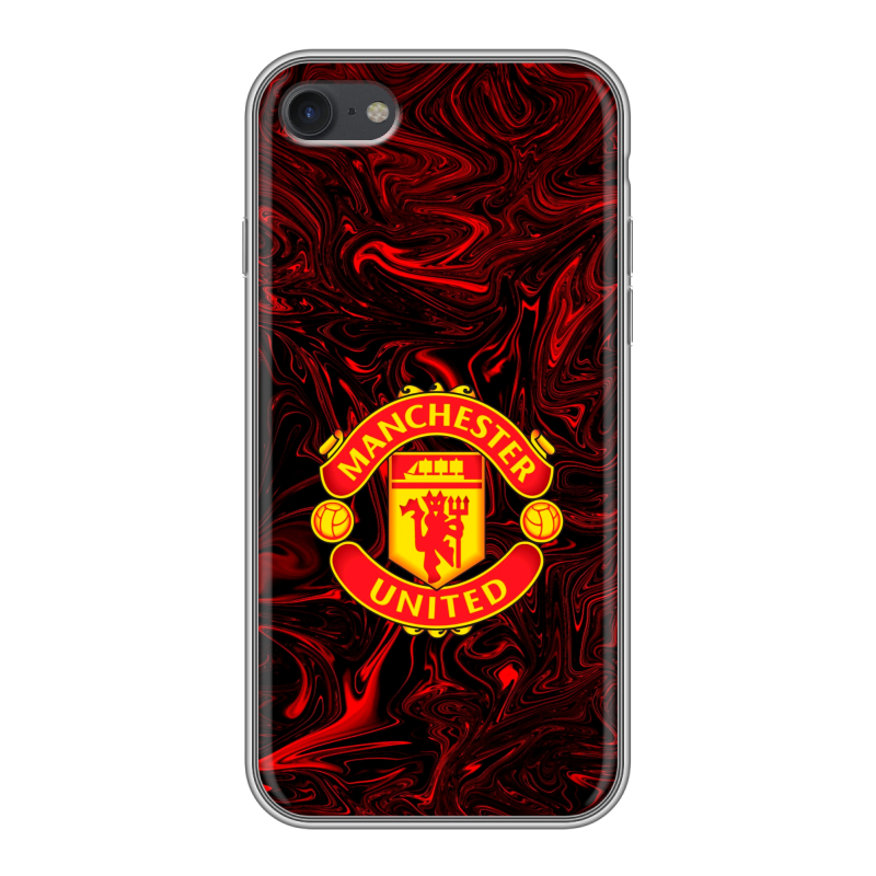 Силиконовый чехол на Iphone 7 с принтом Manchester United Силиконовый чехол на Iphone 7 с принтом Manchester United