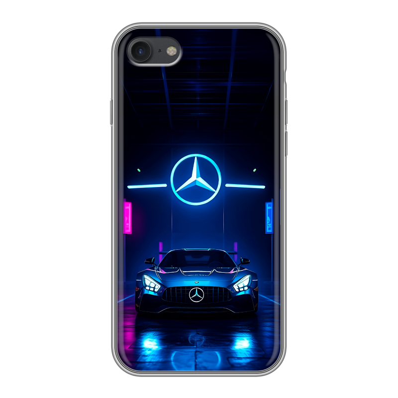 Силиконовый чехол на Iphone 7 с принтом Mercedes Мерседес Силиконовый чехол на Iphone 7 с принтом Mercedes Мерседес