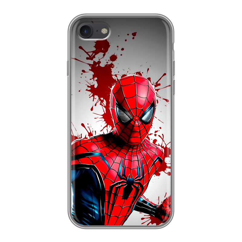 Силиконовый противоударный чехол на Iphone 7 с принтом Spiderman Человек паук Силиконовый противоударный чехол на Iphone 7 с принтом Spiderman Человек паук
