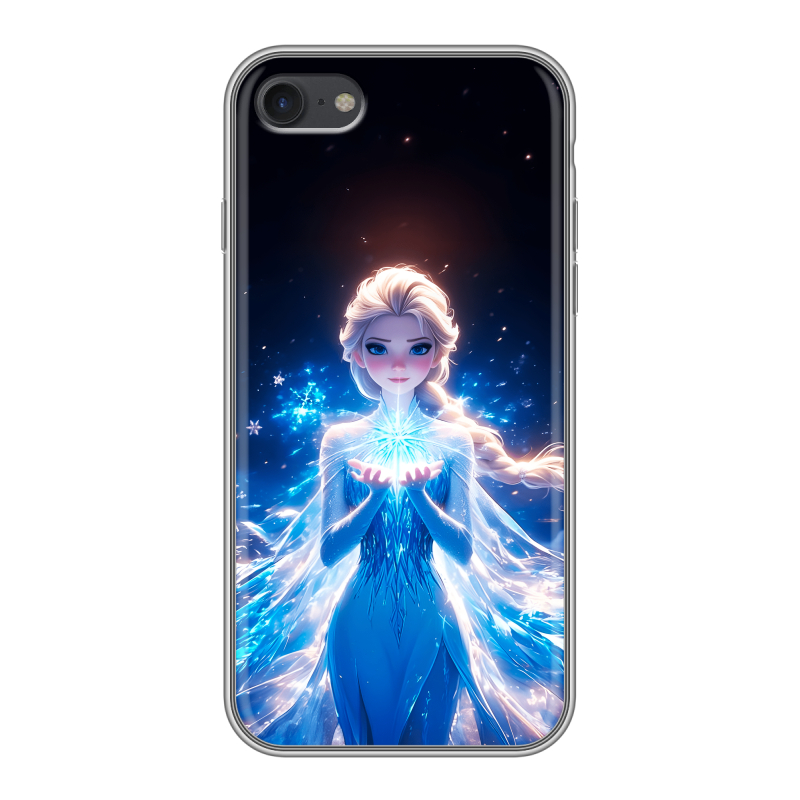 Силиконовый противоударный чехол на Iphone 7 с принтом Холодное сердце Frozen Силиконовый противоударный чехол на Iphone 7 с принтом Холодное сердце Frozen