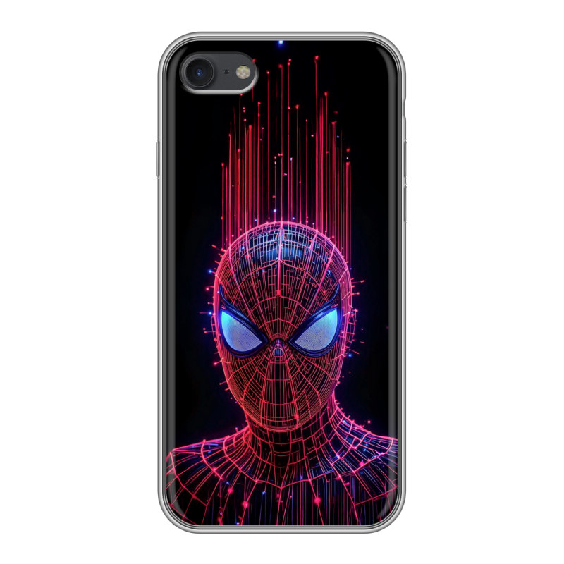 Силиконовый противоударный чехол на Iphone 7 с принтом Spiderman Человек паук Силиконовый противоударный чехол на Iphone 7 с принтом Spiderman Человек паук