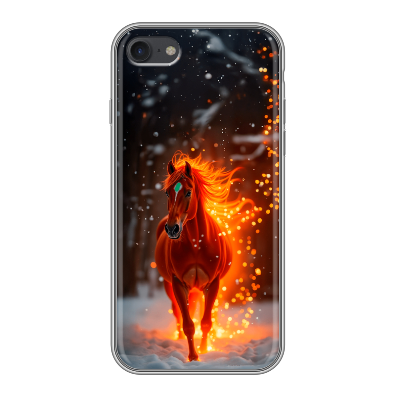 Силиконовый противоударный чехол на Iphone 7 с принтом Новый год Силиконовый противоударный чехол на Iphone 7 с принтом Новый год