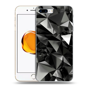 Силиконовый чехол на Iphone 7 Plus с принтом Черные кристаллы Силиконовый чехол на Iphone 7 Plus с принтом Черные кристаллы